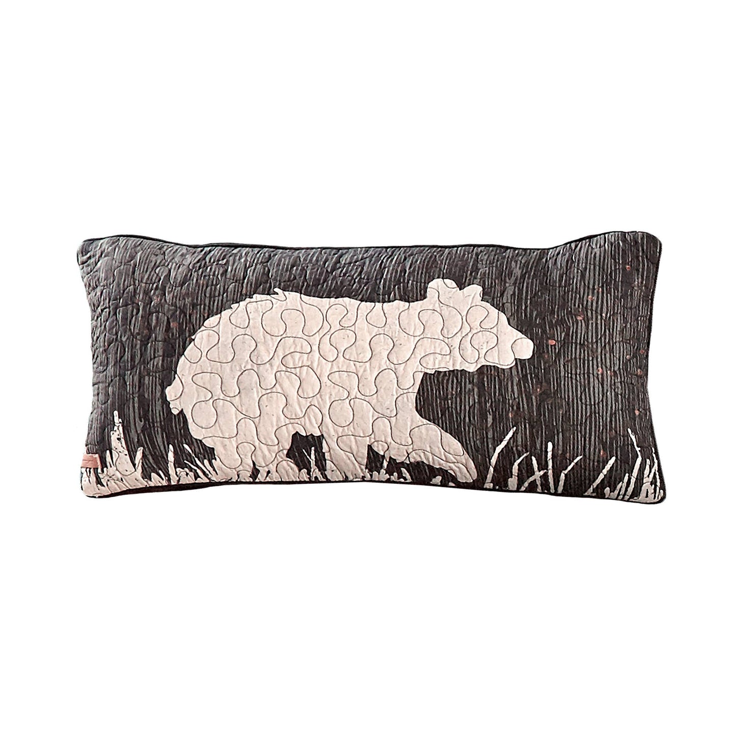 Moonlit Bear Cotton Quilted Pillow