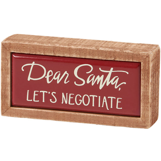 Dear Santa Box Sign Mini