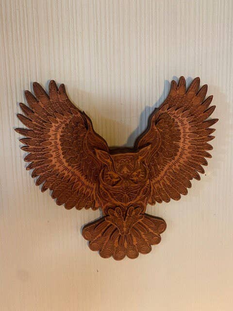 Rustic Owl Wooden Wall Hanging - Multi Layer - Home Decor -