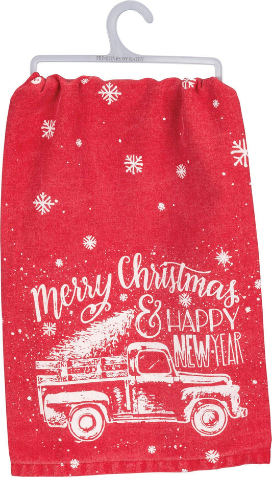 Merry Christmas & Happy New Year Kitchen Towel