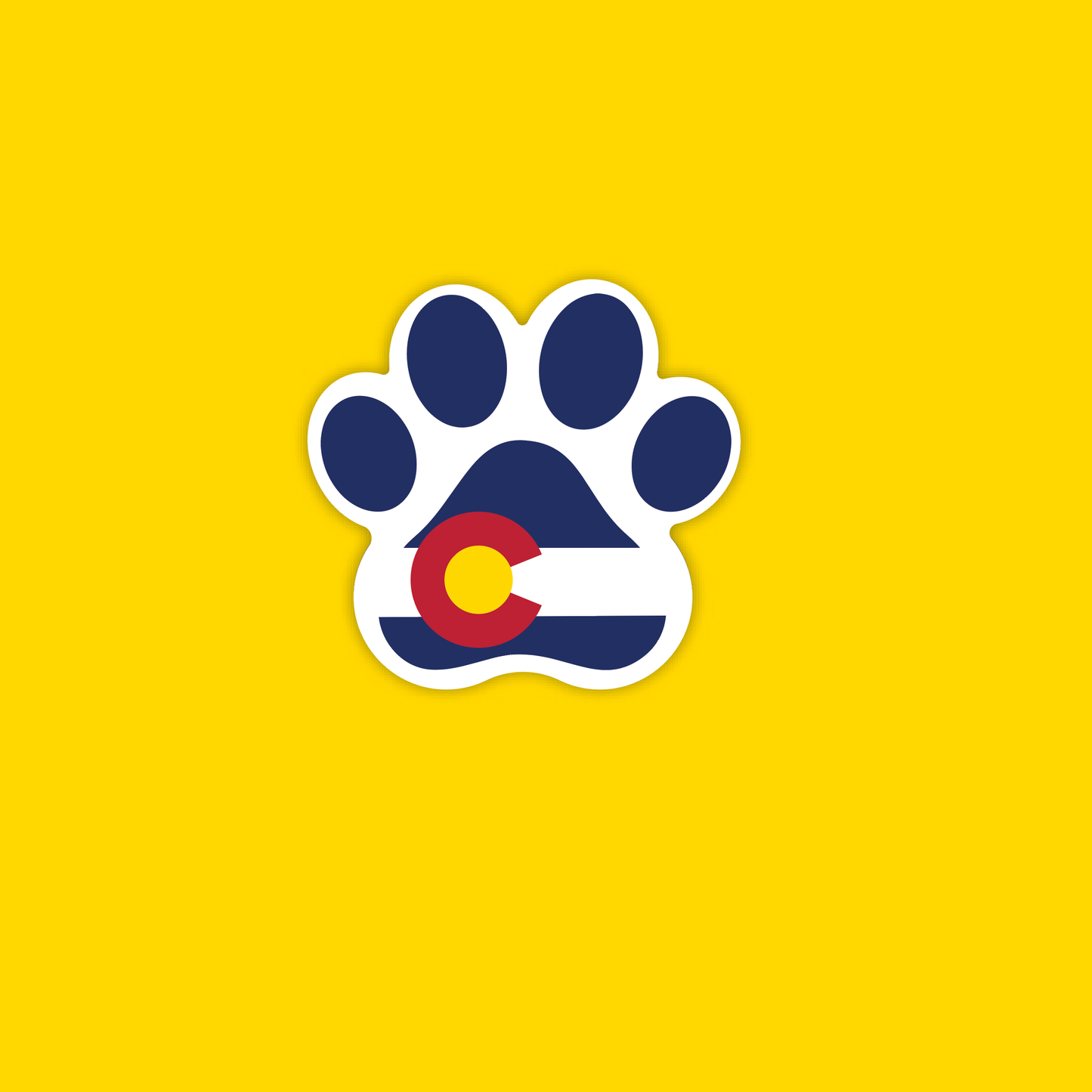 Colorado Dog Paw Sticker