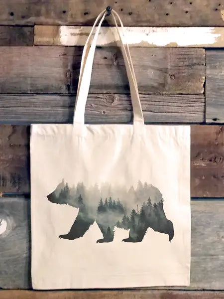 Bear & Forest Tote Bag