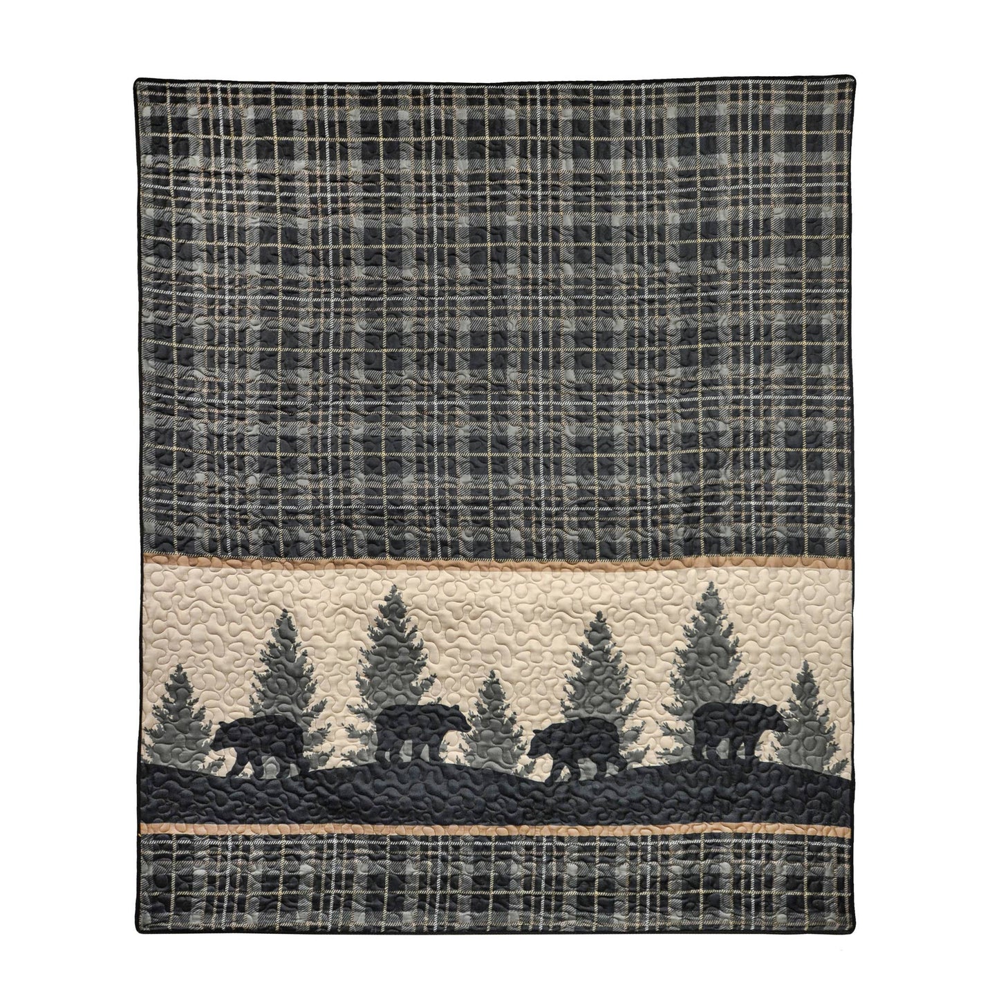 Bear Walk Plaid Quilted Bedding