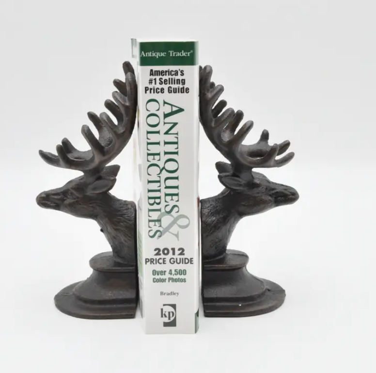 Cast Iron Moose Bookends Set of 2