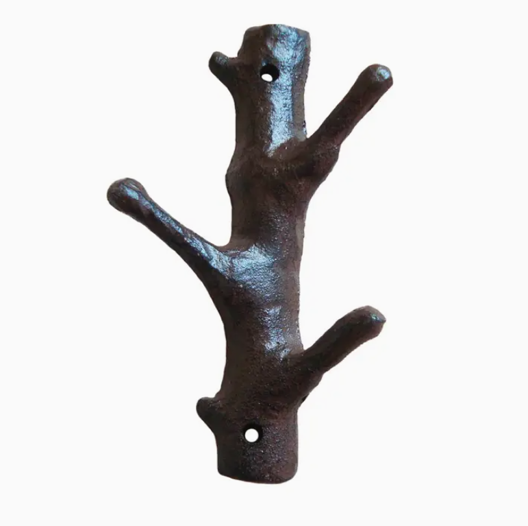 Tree Branch Cast Iron Hooks