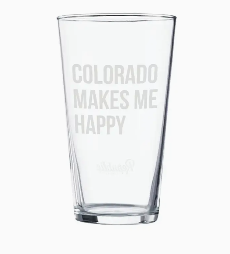 Colorado Makes Me Happy Pint Glass