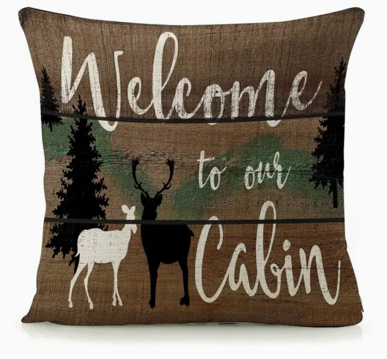 Welcome To Our Cabin Pillow