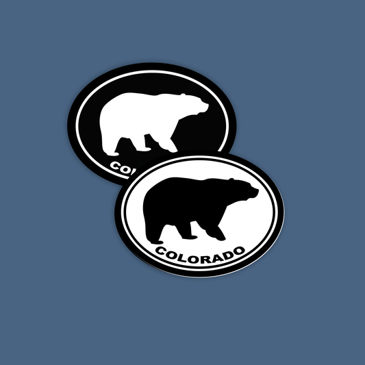 Oval Bear Sticker