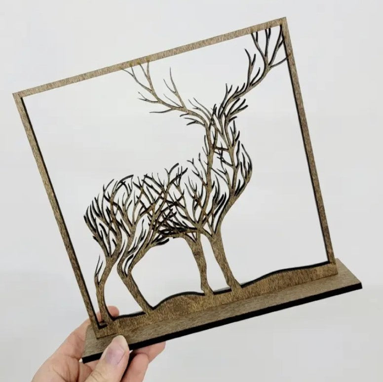 Free-Standing Reindeer Deer Art