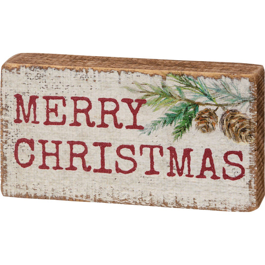 Merry Christmas Block Sign